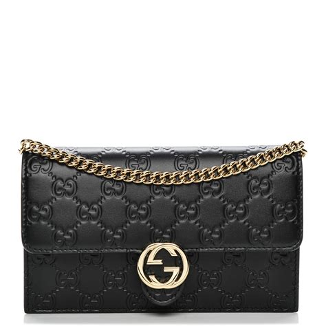 gucci black velvet wallent on a chain|Gucci guccissima wallet on chain.